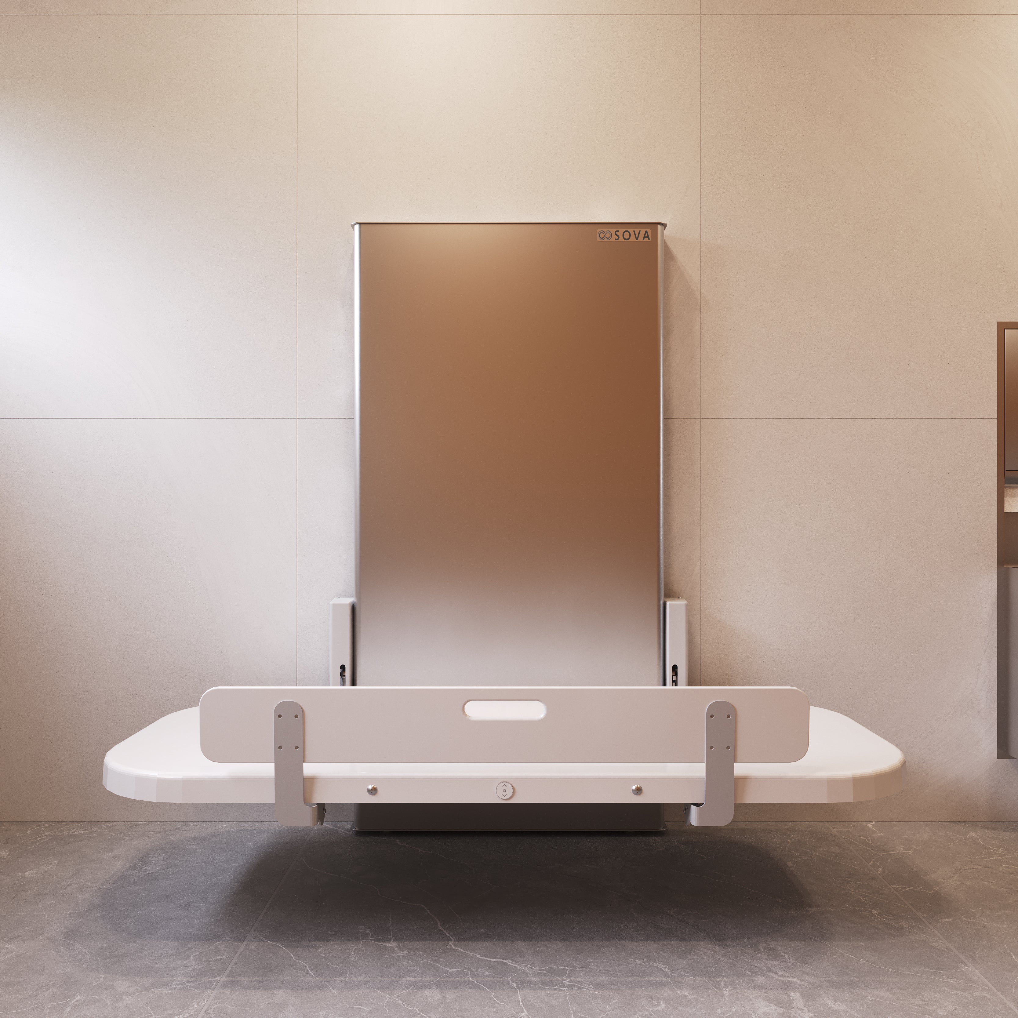 Ascent 70" Tray Universal Changing Table - Stainless Steel