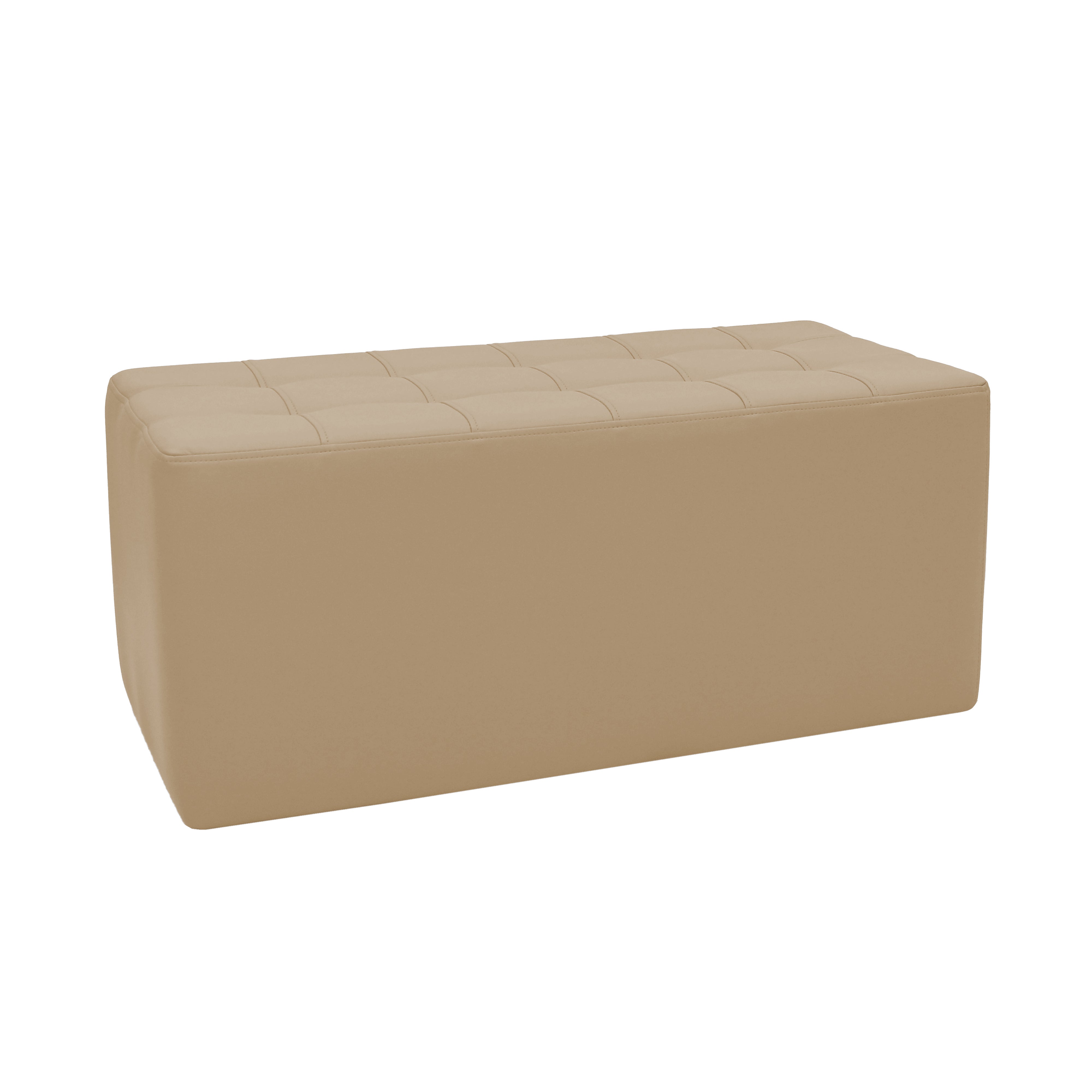 Tufted Rectangle Ottoman 16" Height - Sand
