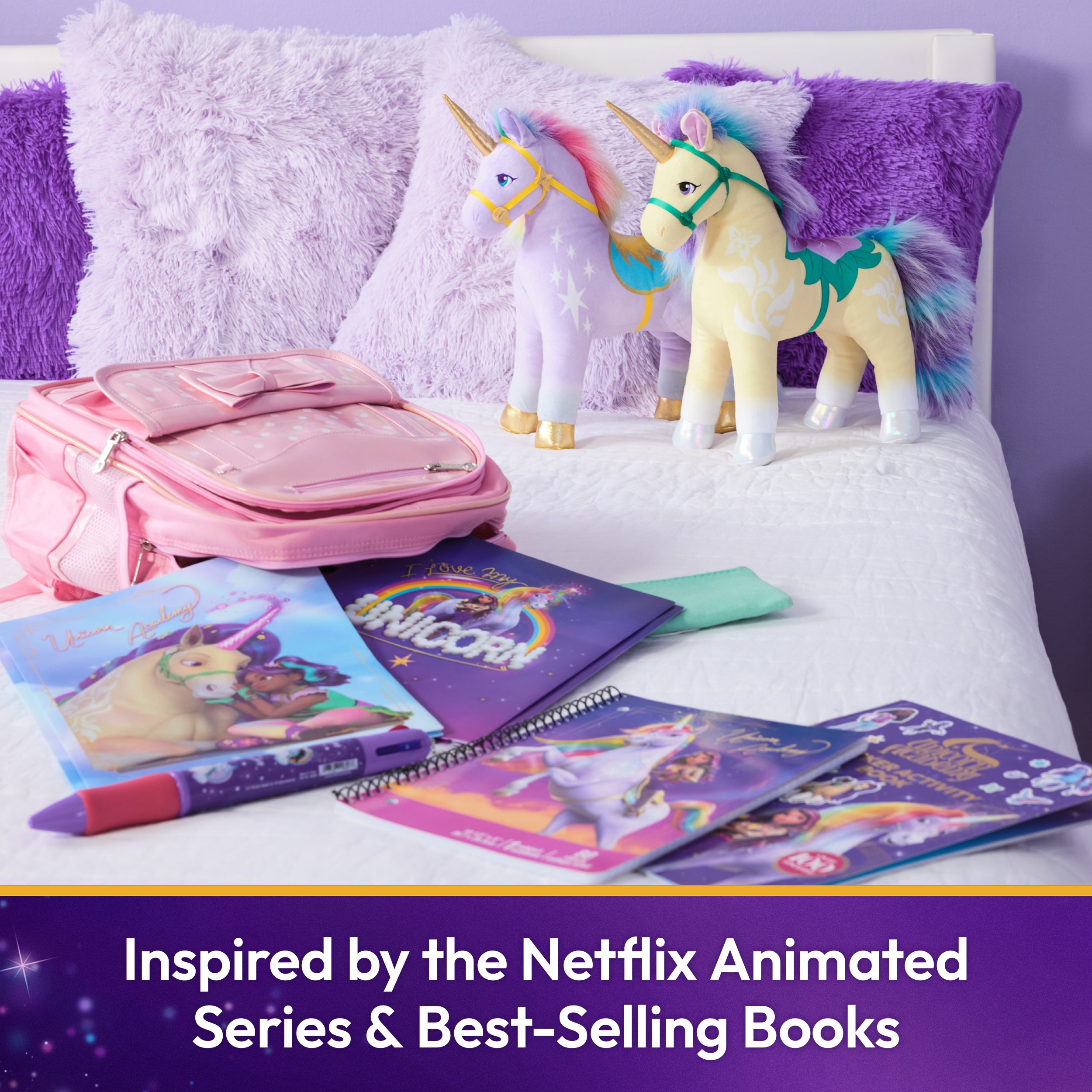 Unicorn Academy Official Leaf Plush Toy,  Unicorn Stuffed Animal, Toys for Girls Ages 1 & Up, Yellow, 15”