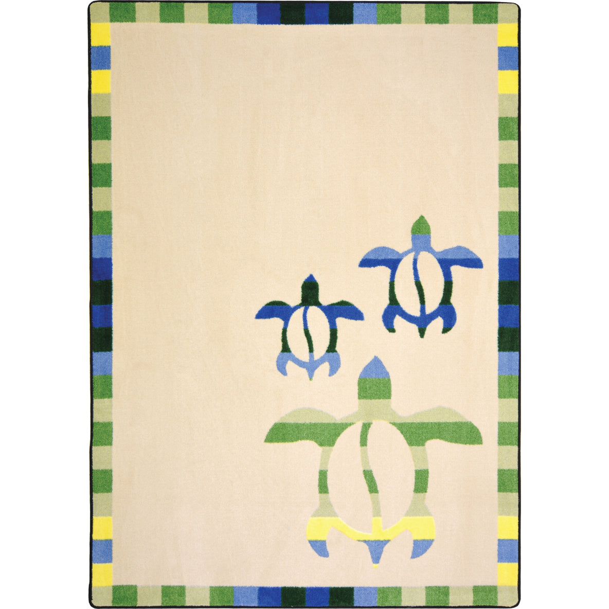 Sea Turtle Cove 5'4" x 7'8" area rug in color Multi