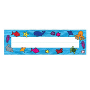 Picture Name Plates - 9.5"x2 7/8", 36 ct., Sea Life