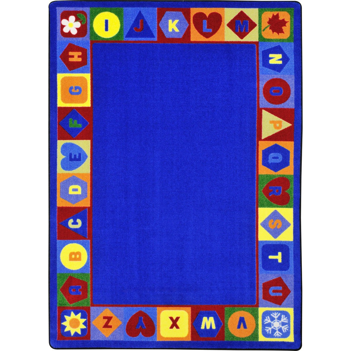 Seasons & Shapes Alphabet 5'4" x 7'8" area rug in color Multi