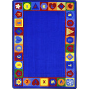 Seasons & Shapes Alphabet 5'4" x 7'8" area rug in color Multi