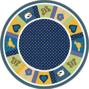 Seeing Spots 5'4" Round area rug in color Bold