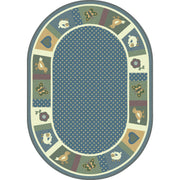 Seeing Spots 3'10" x 5'4" Oval area rug in color Soft
