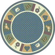 Seeing Spots 7'7" Round area rug in color Soft