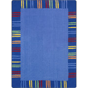 Seeing Stripes 10'9" x 13'2" area rug in color Rainbow