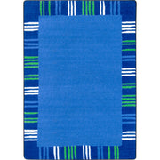 Seeing Stripes 10'9" x 13'2" area rug in color Seaglass