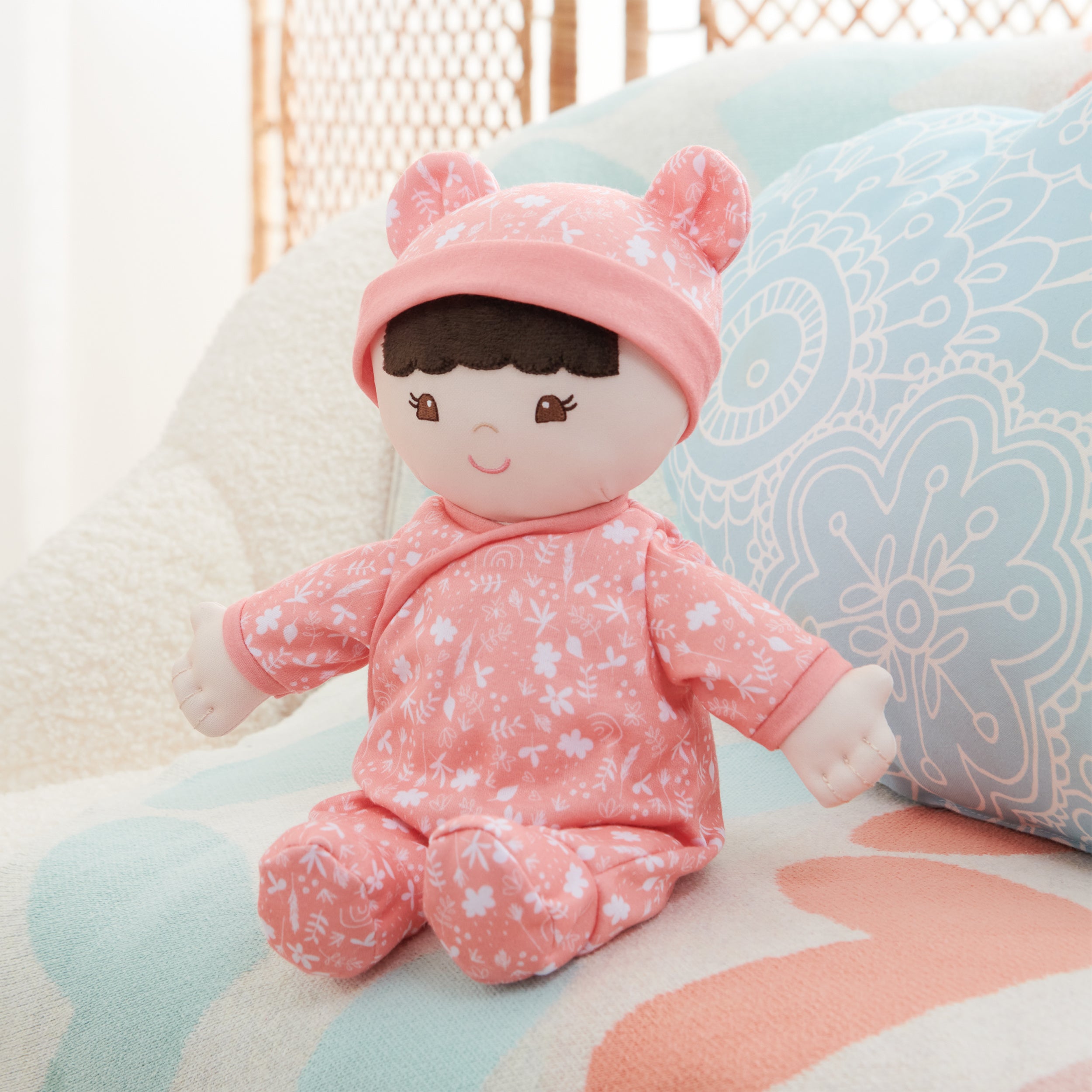 Baby GUND Sustainable Baby Doll, Plush Doll Made from Recycled Materials, For Newborns and Toddlers, Poppy, 12”