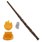 Wizarding World Harry Potter, 12-inch Magical Collector Hermione Granger Wand with Stand & Die-cast Icon, Magical Creatures, Accessory for Halloween Costumes