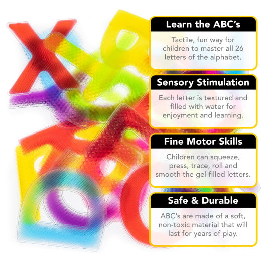 Sensory Gel Letters (4.25" H x 3" W)