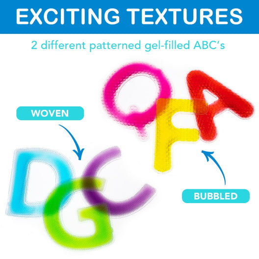 Sensory Gel Letters (4.25" H x 3" W)