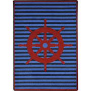 Set Your Course 5'4" x 7'8" area rug in color Red