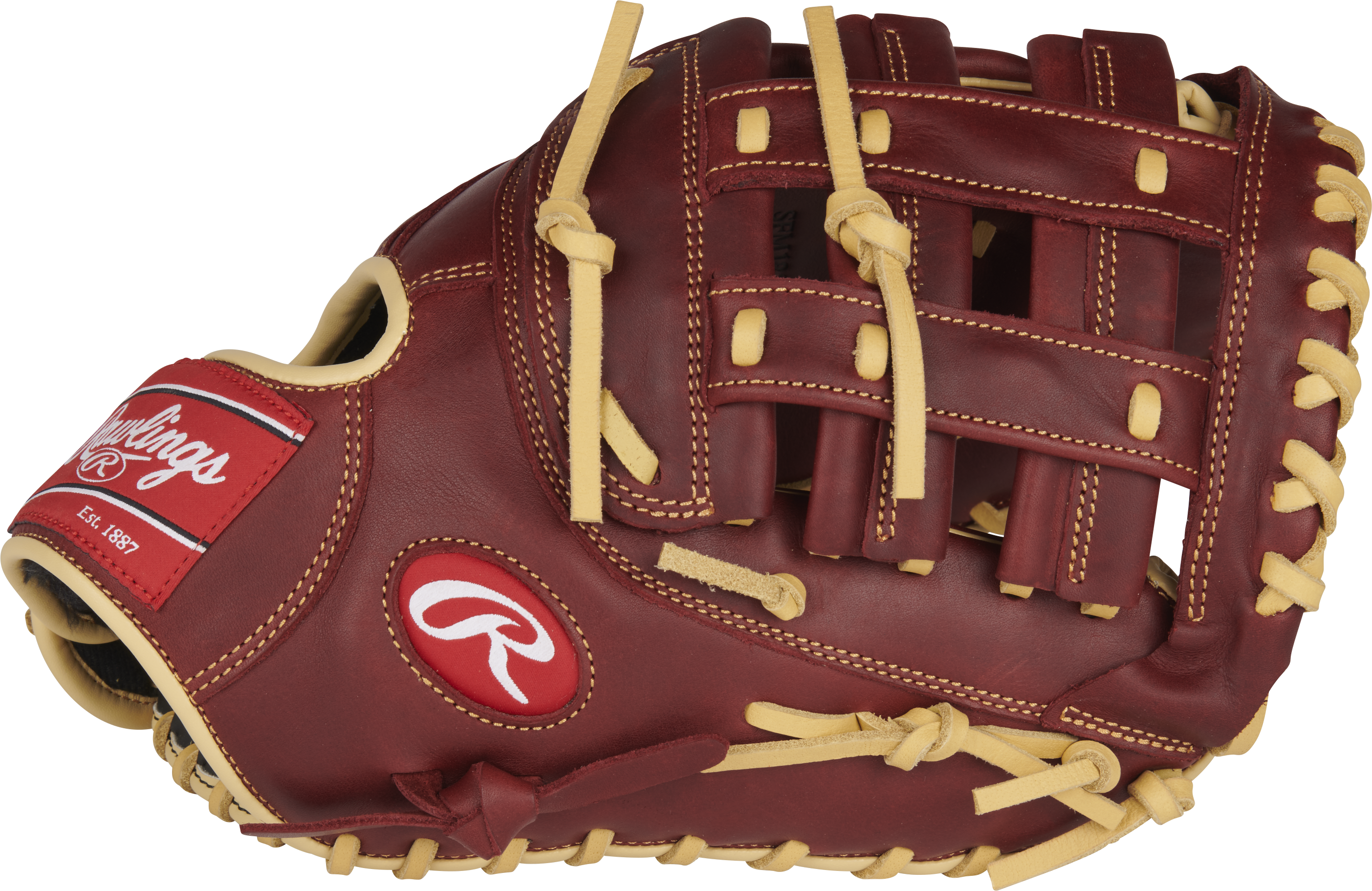 Rawlings Sandlot Series First Base Mitt 12.5-Inch Baseball Glove - Right Hand Thrower - Sherry