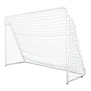 Soccer Goal (Indoor/Outdoor) - Steel - Folding Soccer Goal (7 ft.H x 12 ft.W x 4 ft.D) - Portable - Youth/Junior (White)