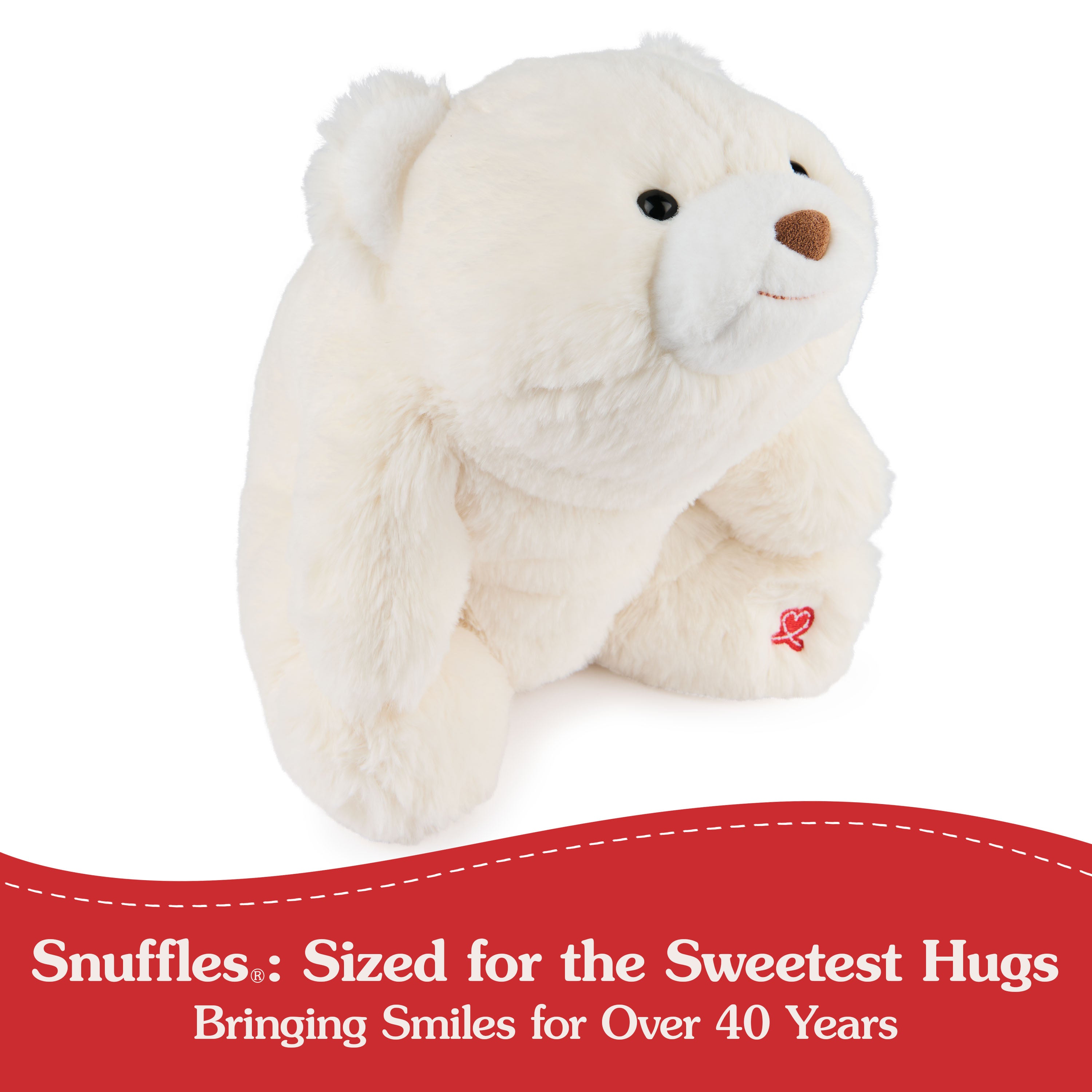 GUND Original Snuffles Teddy Bear, Premium Stuffed Animal for Ages 1 and Up, White, 10”