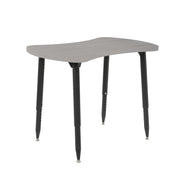 Adapte 25" x 37" Bowtie Woodgrain Activity Table with Adjustable Tapered Legs - Light Gray Wood/Black