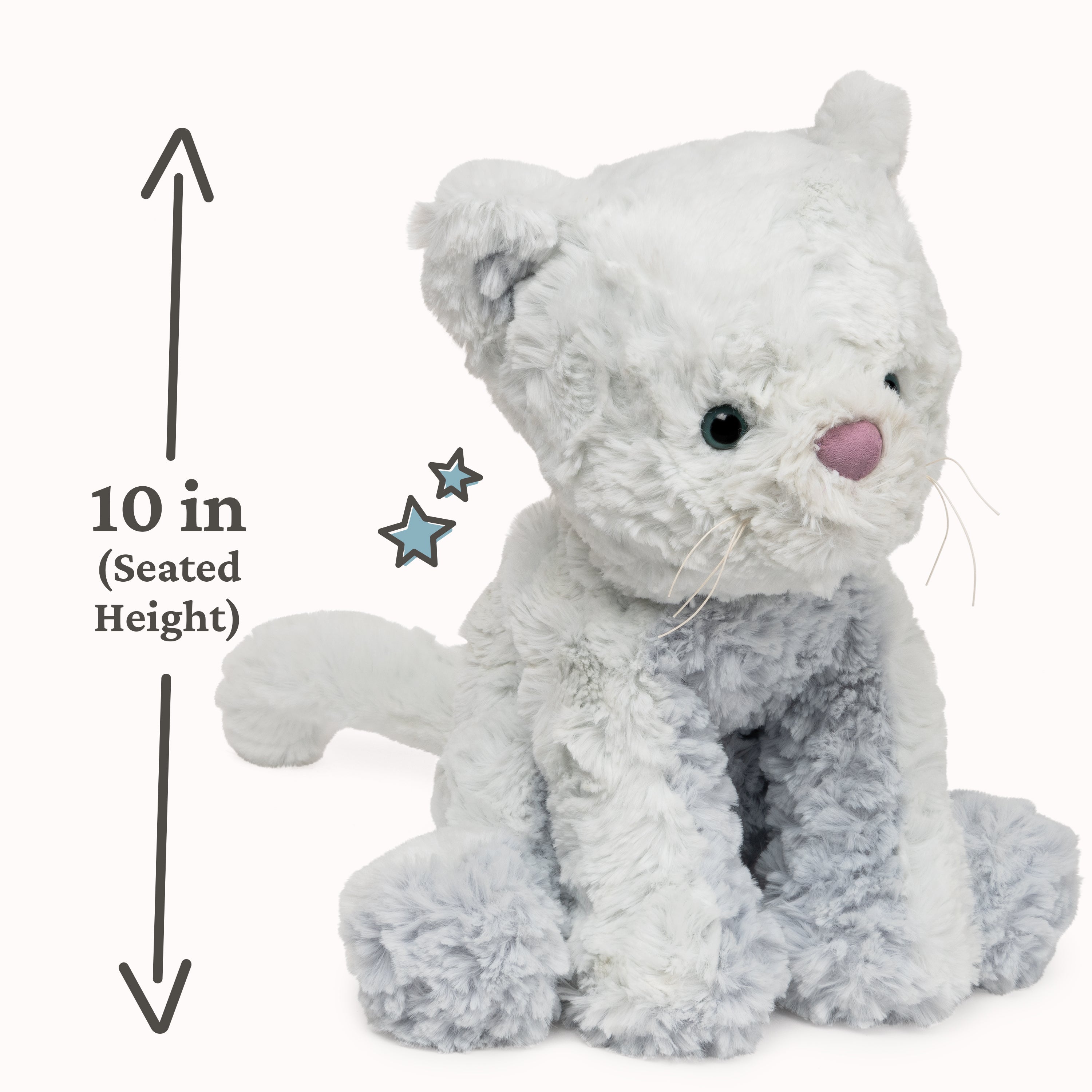GUND Cozys Collection Kitty Cat Plush Soft Stuffed Animal for Ages 1 and Up, Blue, 10"