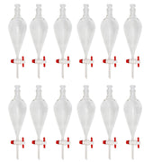 Separatory Funnel with PTFE Stopcock and Ground Glass Stopper, 250ml Capacity, Case of 12