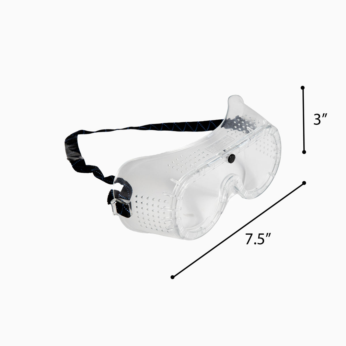 Safety Goggles with Direct Vents, Adult Size, Case of 100