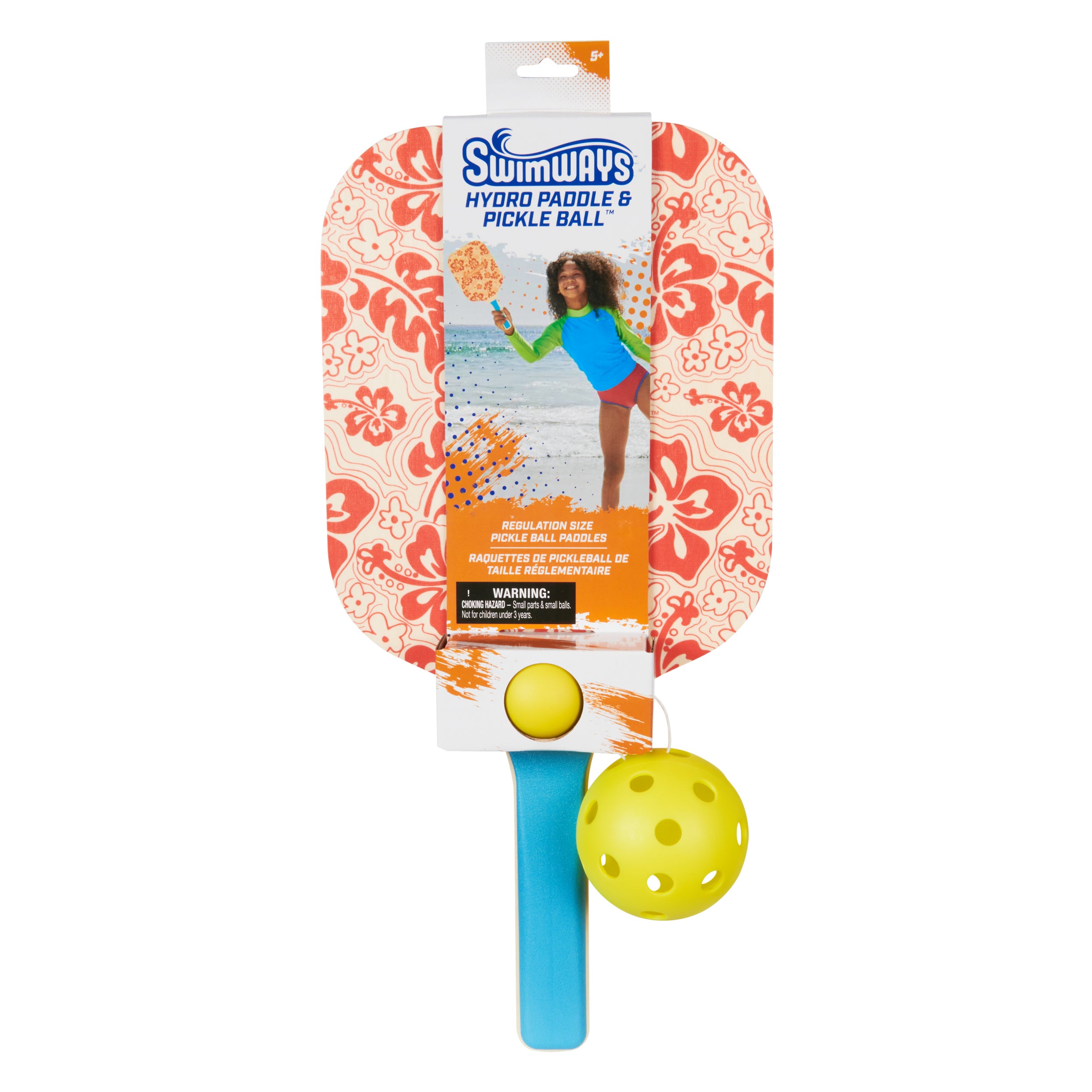 Swimways Hydro Paddle & Pickleball Set, Pickleball Paddles and Balls for Pool, Lake and Beach Games, Outdoor Toys for Kids and Adults Aged 5 & Up