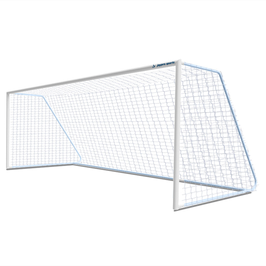 Soccer Goals - Classic Official Round Goal (8 ft.H x 24 ft.W x 4 ft.B x 10 ft.D) - NFHS, NCAA, FIFA Compliant