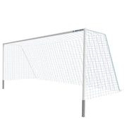Soccer Goals - Classic Official Round Goal - Semi-Permanent with Standard Backstays (8 ft.H x 24 ft.W x 4 ft.B x 10 ft.D) - NFHS, NCAA, FIFA Compliant