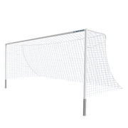 Soccer Goals - Classic Official Round Goal - Semi-Permanent with European Backstays (8 ft.H x 24 ft.W x 4 ft.B x 10 ft.D) - NFHS, NCAA, FIFA Compliant
