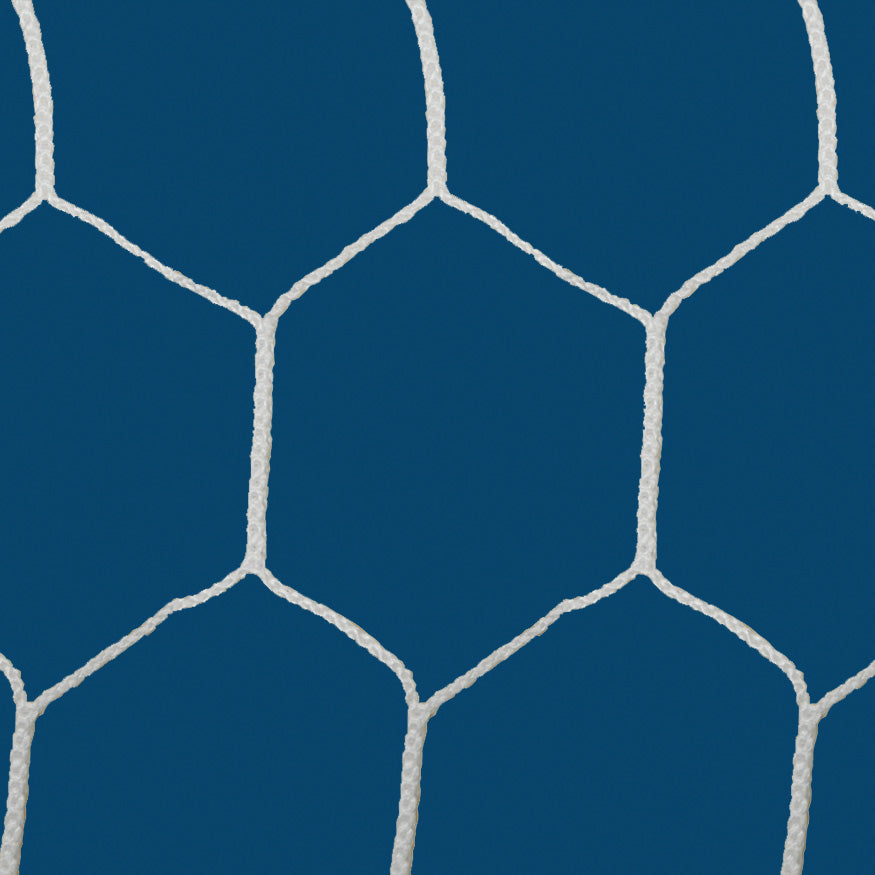 Soccer Goal Replacement Nets (Box Net - 5 1/2 in. Hex - 5mm Mesh) - World Classic Goal (8 ft.H x 24 ft.W x 6 ft.B x 6 ft.D) (White)