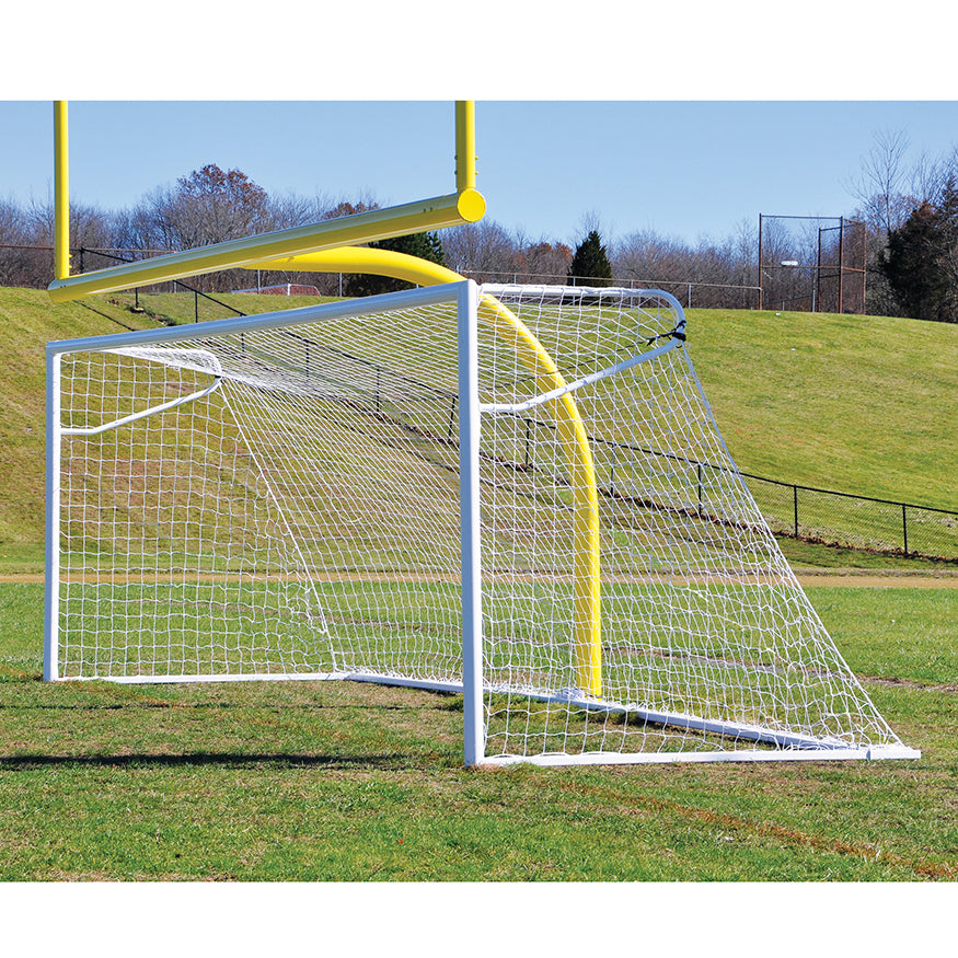 Soccer Goals - Nova  Premier Adjustable Goal (8 ft.H x 24 ft.W x 4 ft.B x 10 ft.D) - NCAA, NFHS, FIFA, and ASTM Compliant (White)