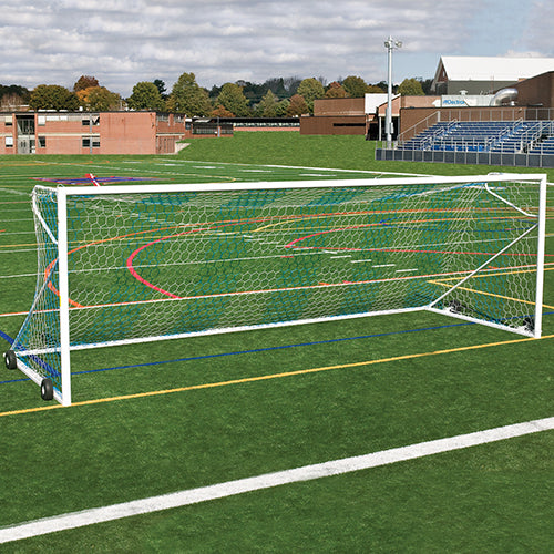 Soccer Goal Replacement Nets (5-1/2 in. - 5mm Hex Braid) - Nova  Premier Goal (8 ft.H x 24 ft.W x 4 ft.B x 10 ft.D) (Black/White)