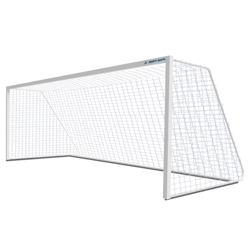 Soccer Goals - Classic Official Square Goal (8 ft.H x 24 ft.W x 4 ft.B x 10 ft.D) - NFHS, NCAA, FIFA Compliant
