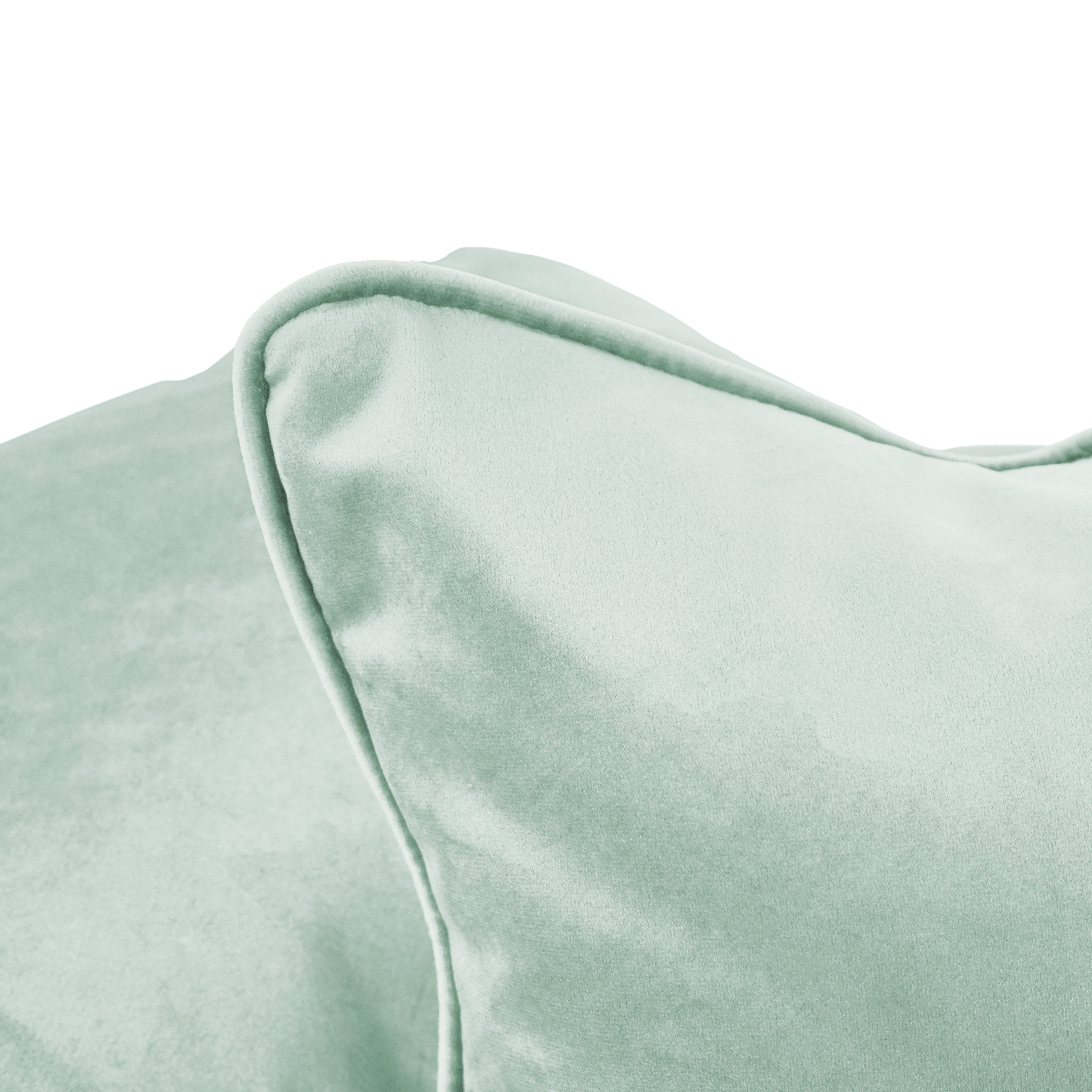 16" x 24" Rectangle Lumbar Microfiber Pillow with Piping, 2-Piece - Aloe