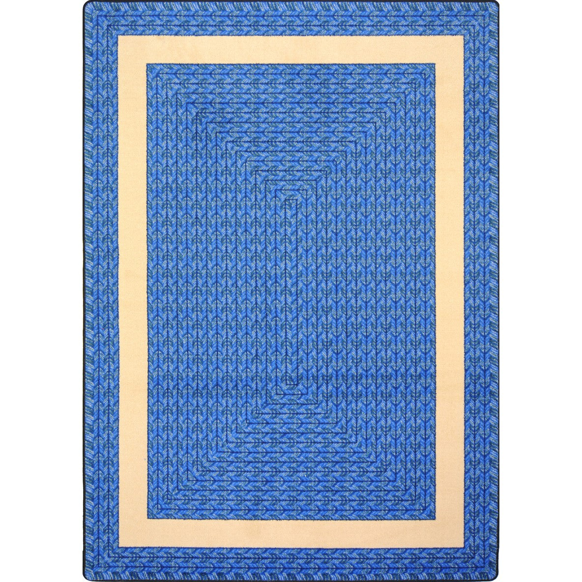 Sharing Circle 3'10" x 5'4" area rug in color Blue