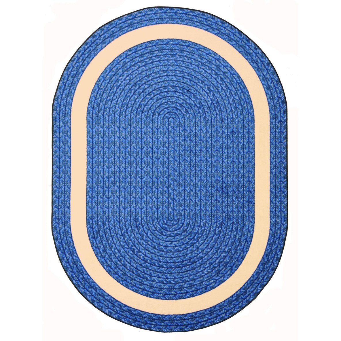Sharing Circle 10'9" x 13'2" Oval area rug in color Blue