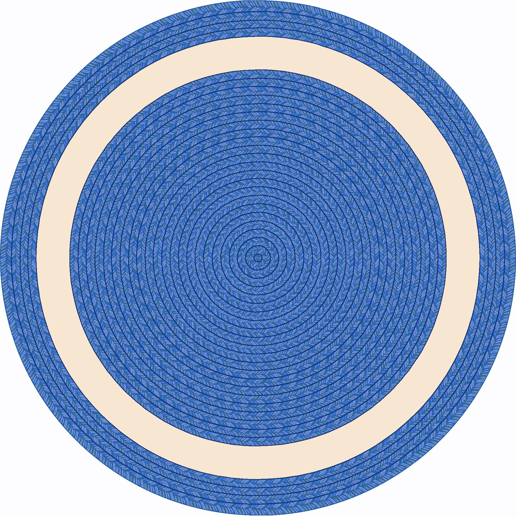 Sharing Circle 5'4" Round area rug in color Blue