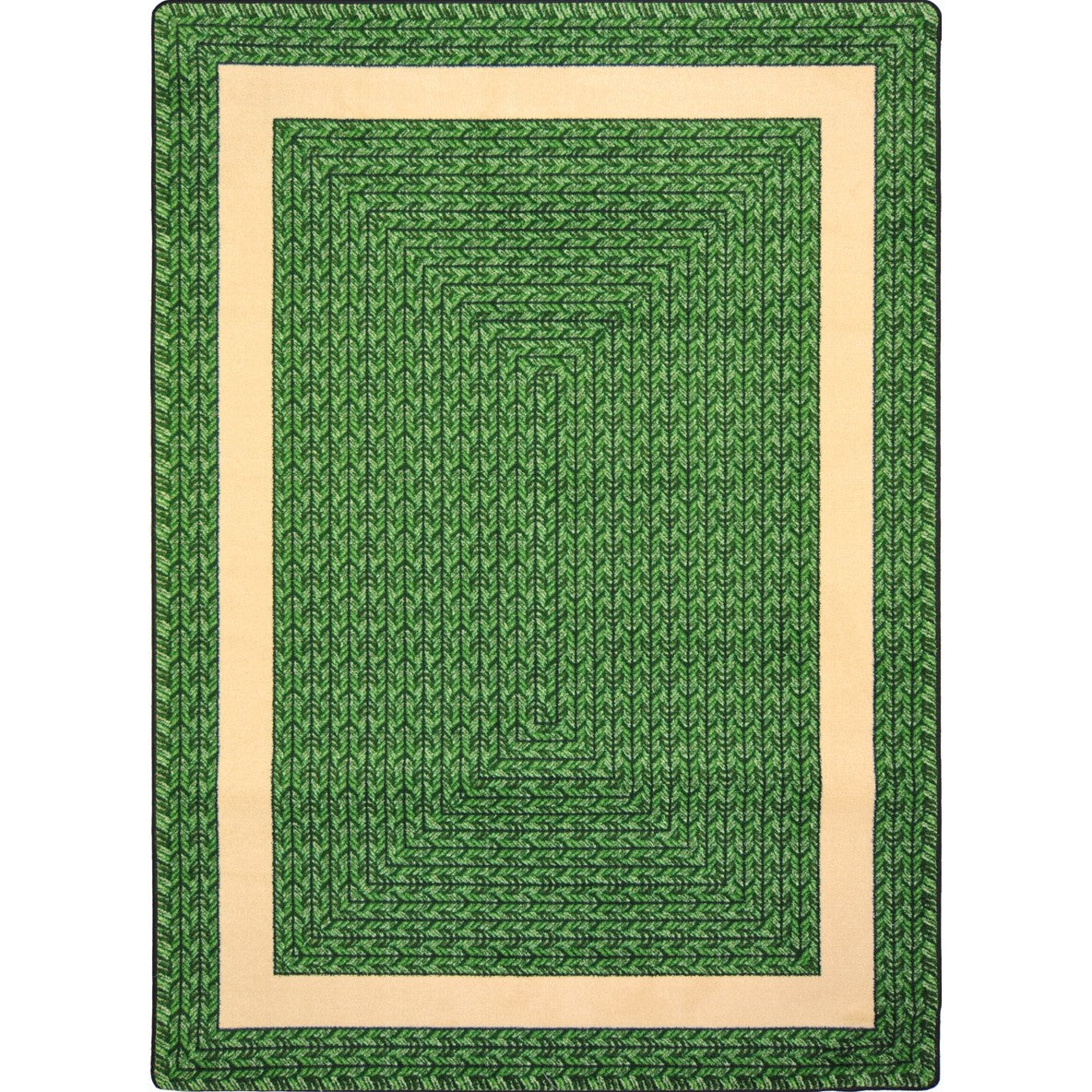 Sharing Circle 10'9" x 13'2" area rug in color Green