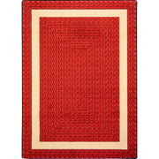 Sharing Circle 7'8" x 10'9" area rug in color Red