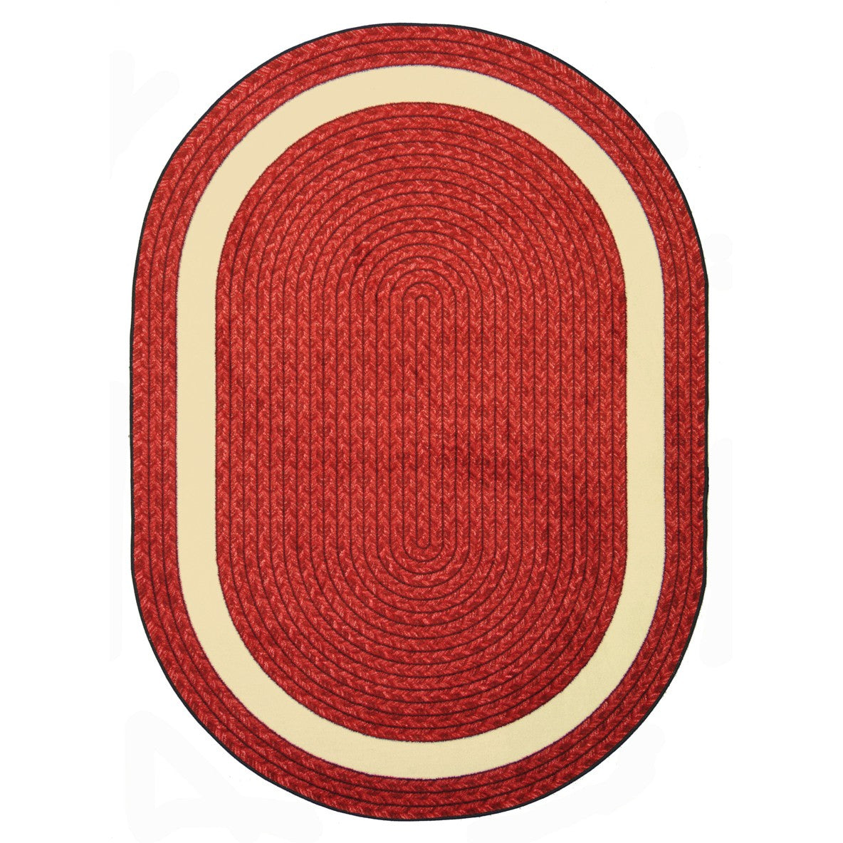 Sharing Circle 3'10" x 5'4" Oval area rug in color Red