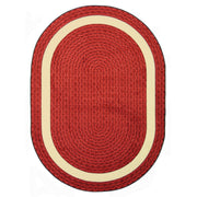 Sharing Circle 10'9" x 13'2" Oval area rug in color Red