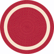 Sharing Circle 7'7" Round area rug in color Red