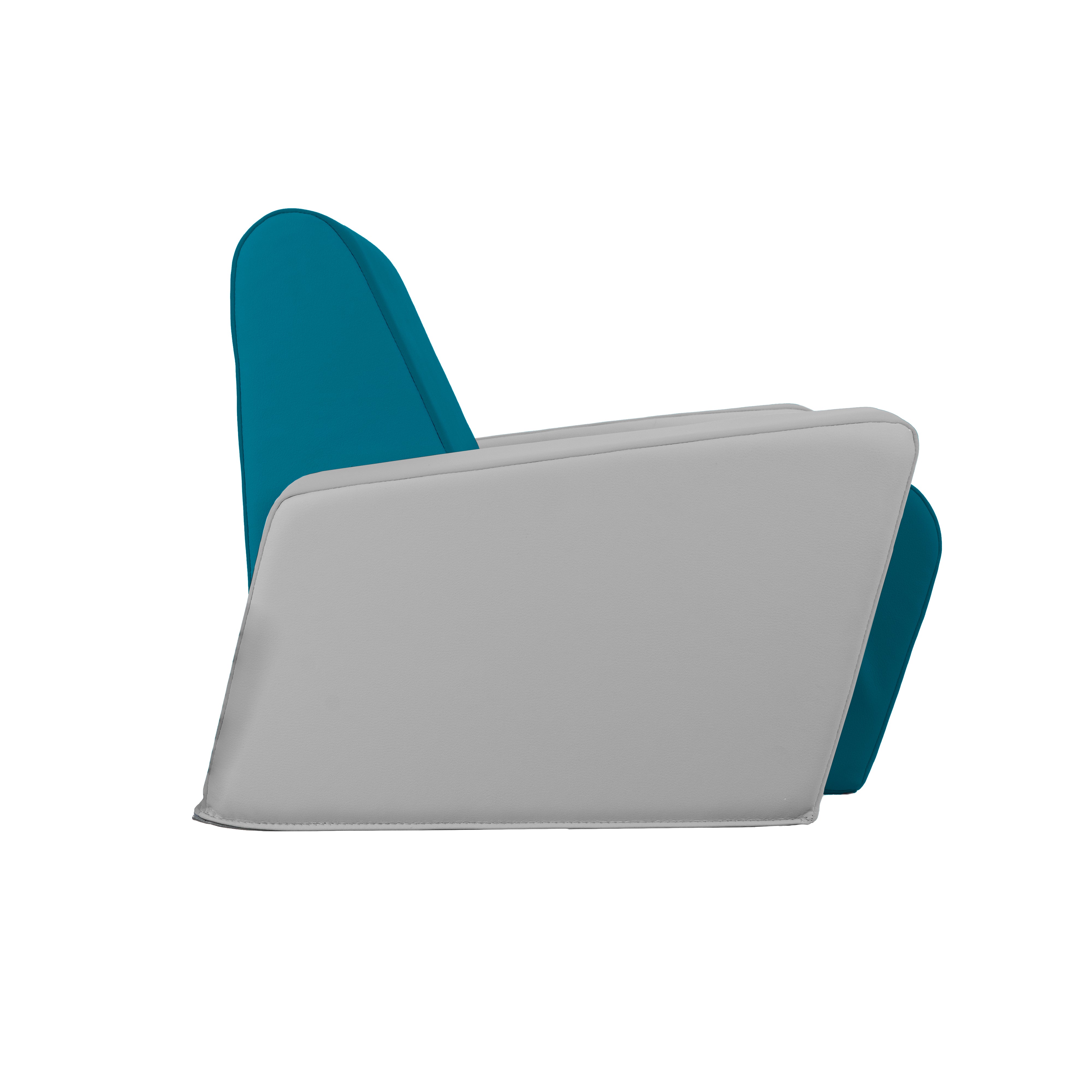 SoftScape Angled Preschool Chair - Teal/Gray
