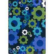 Shifting Gears 7'8" x 10'9" area rug in color Violet