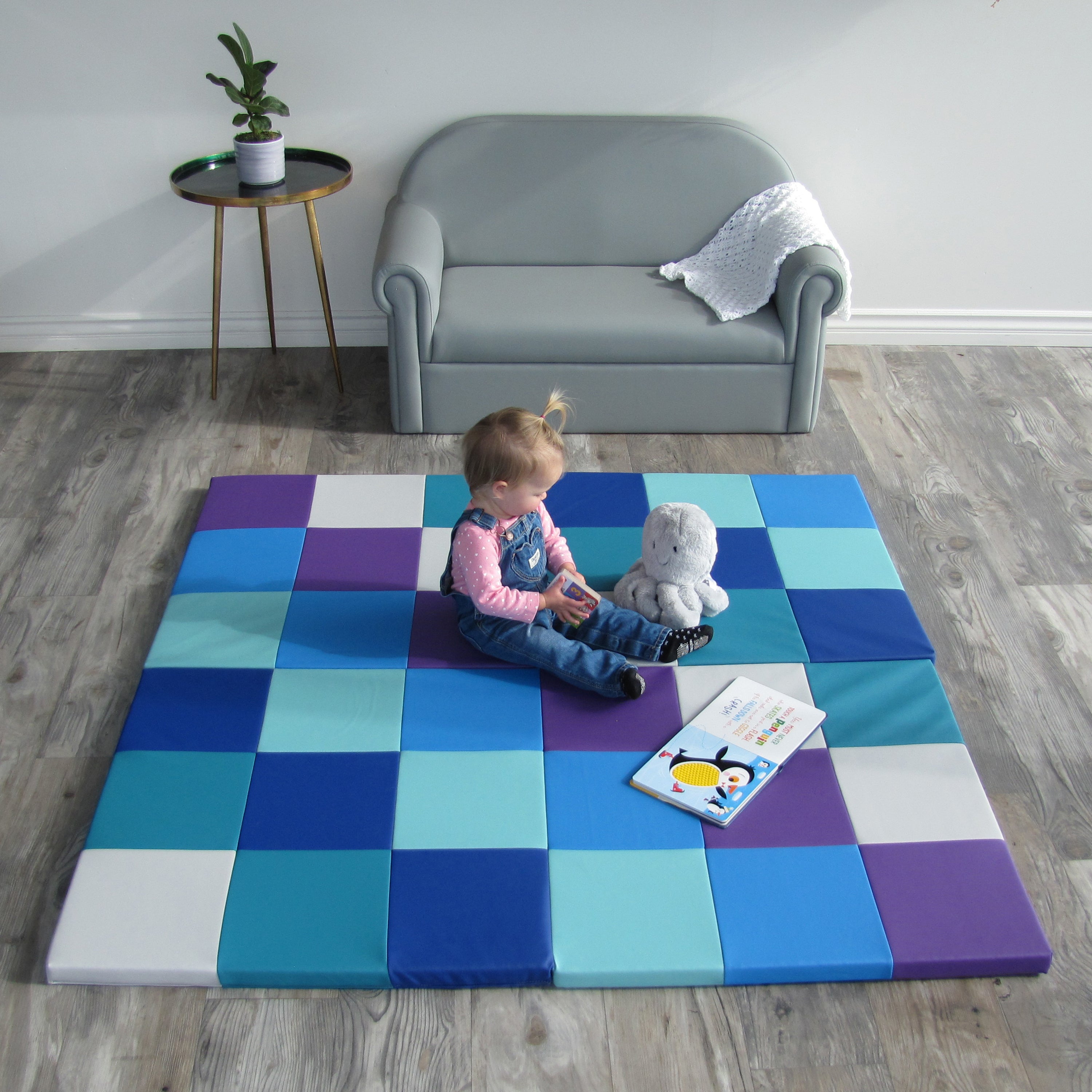 Softscape Space Saver 4-Fold Toddler Activity Mat - Contemporary/Purple
