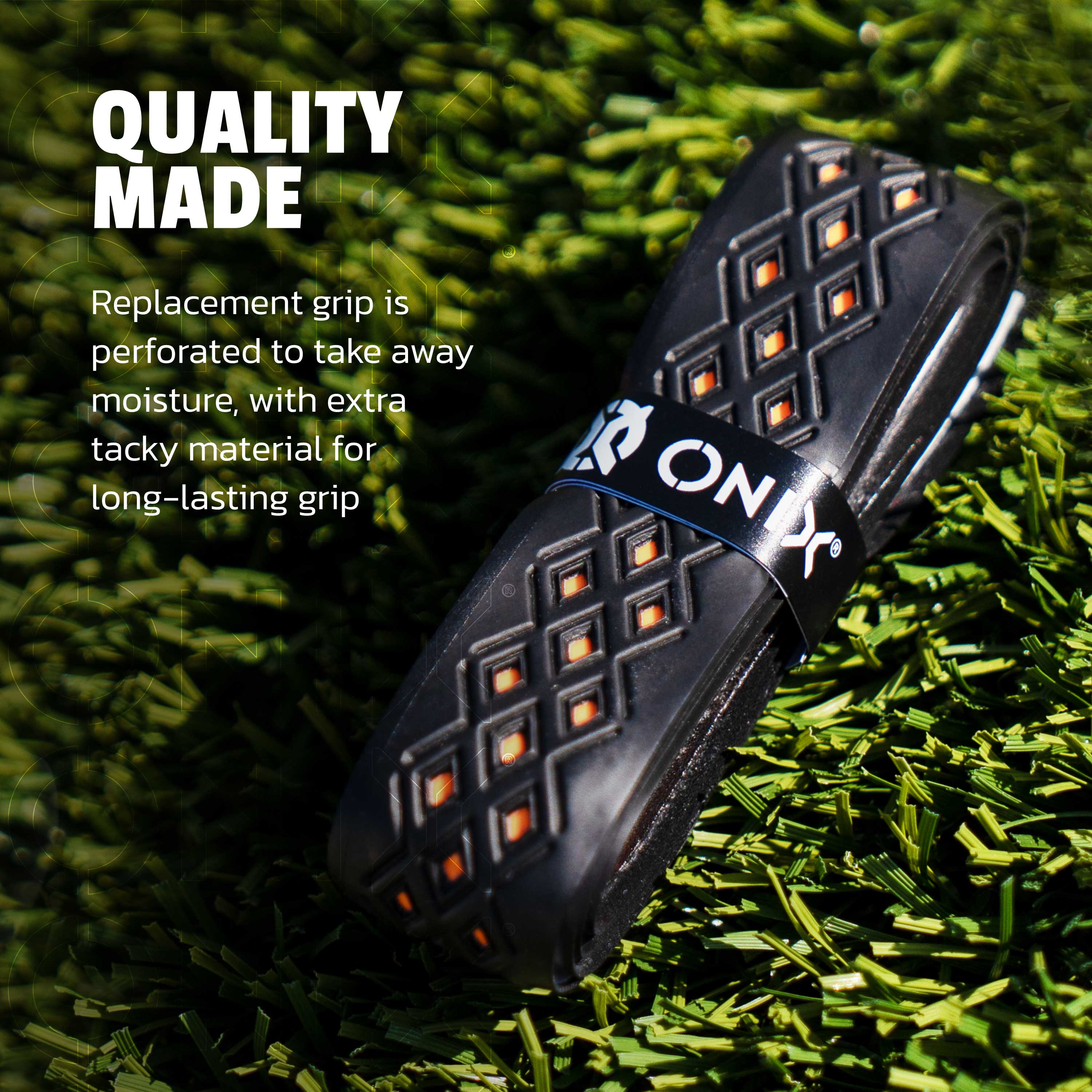 ONIX Pickleball Pro Team Perforated Replacement Grip - Black/Orange