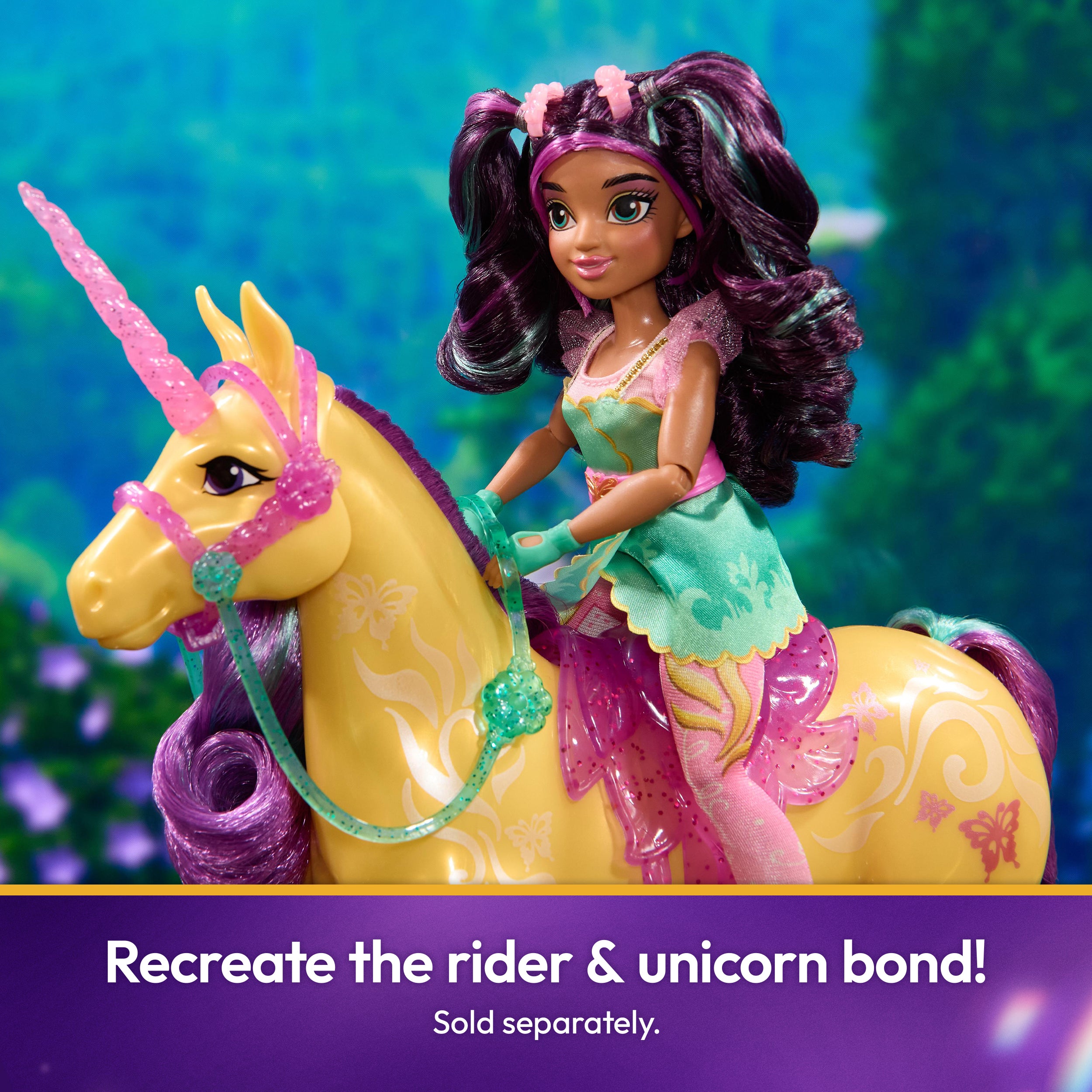 Unicorn Academy, Power of Friendship Leaf with Translucent Saddle & Bridle, 11”, Dolls & Unicorn Toys for Girls Ages 4 and up