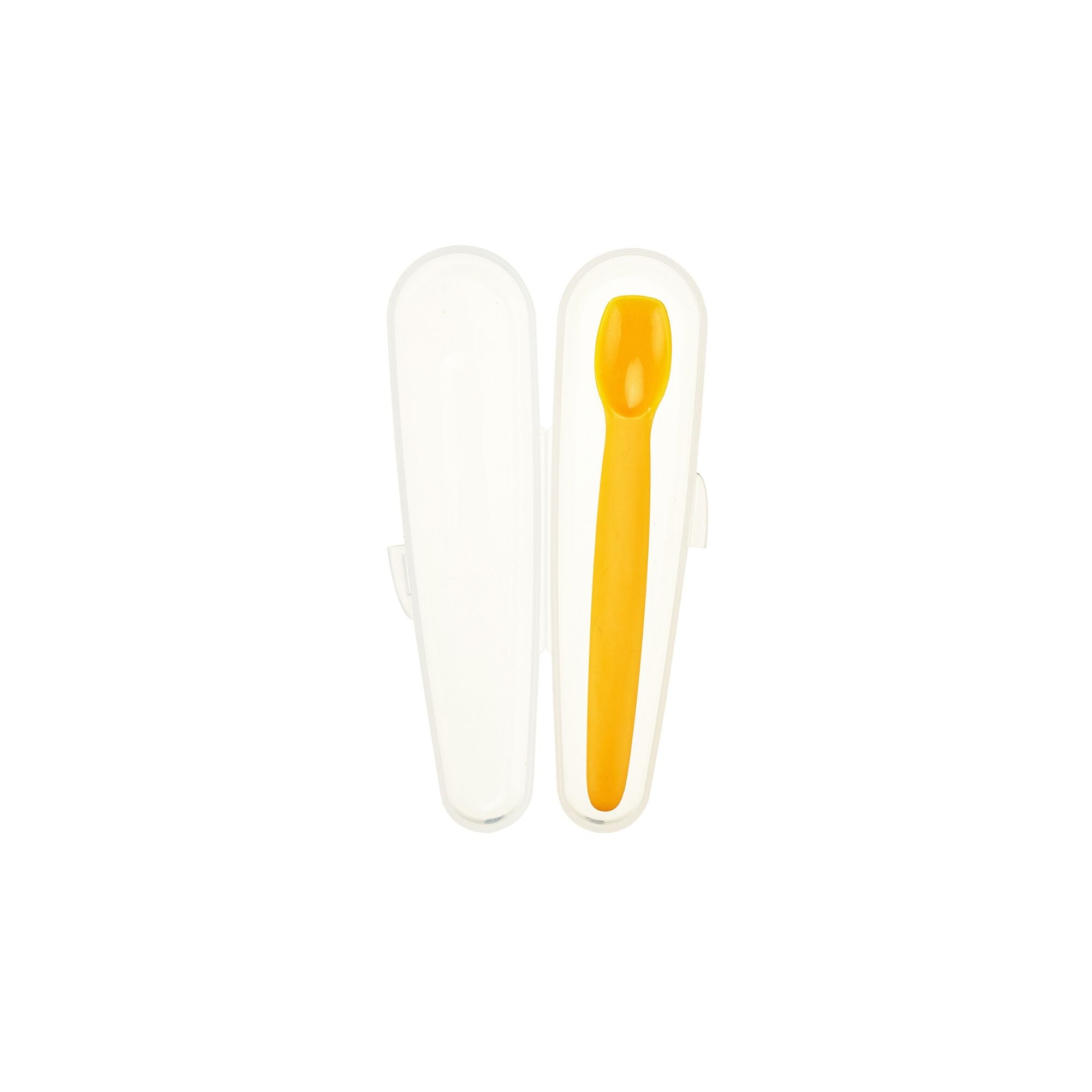 Silicone baby spoon with travel case /Mango