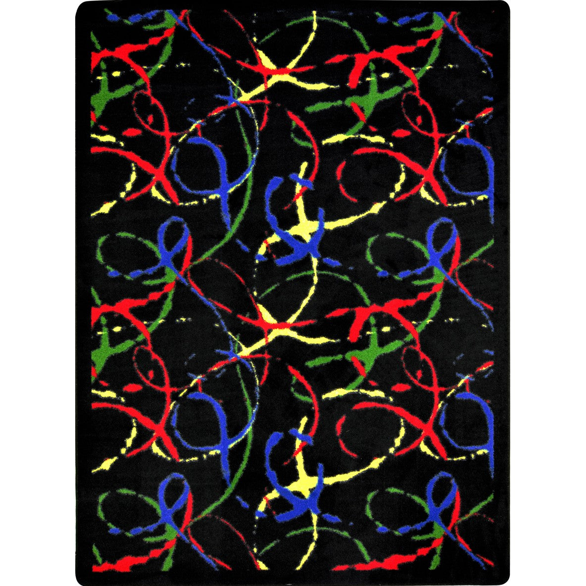 Silly String 7'8" x 10'9" area rug in color Multi