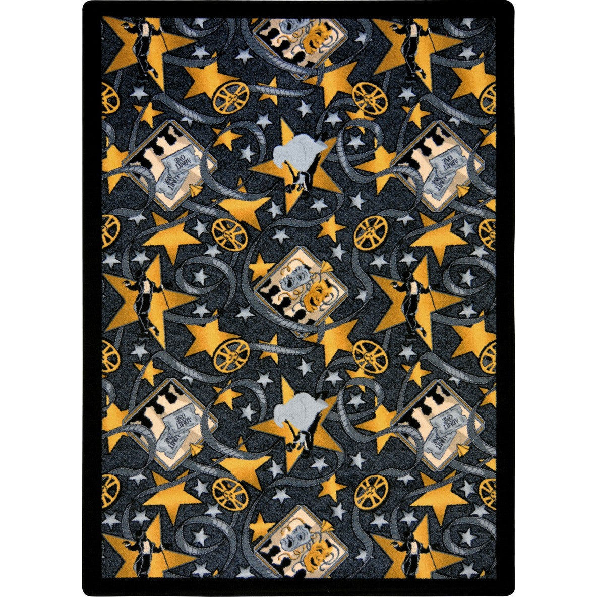 Silver Screen 10'9" x 13'2" area rug in color Charcoal