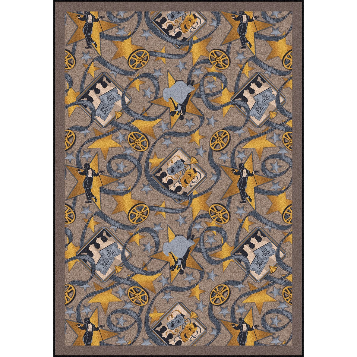 Silver Screen 10'9" x 13'2" area rug in color Taupe